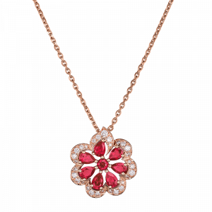 Chopard Jewelry: Precious Lace Ruby Mini Frou-Frou Necklace 798347-5003