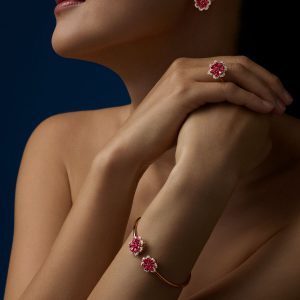Chopard Jewelry: Precious Lace Ruby Mini Frou-Frou Bangle 858347-5007