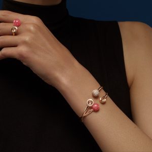 Chopard Jewelry: Happy Diamonds Planet Pink Bracelet 85A619-5701